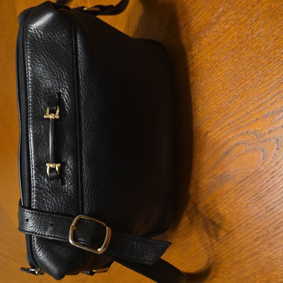 Etienne Aigner Black Pebbled Leather Shoulder Bag, Horsebit Detail EUC - Picture 13 of 16